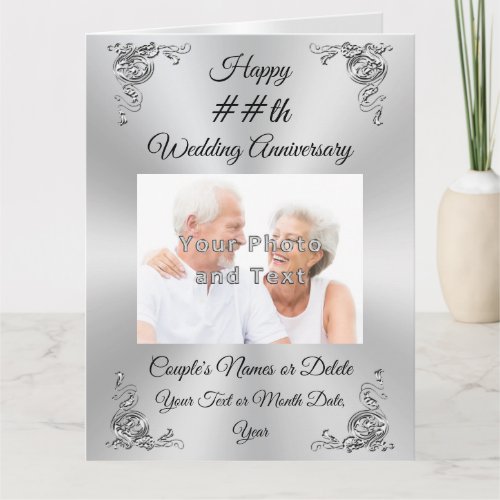 PHOTO Personalized Wedding Anniversary Cards