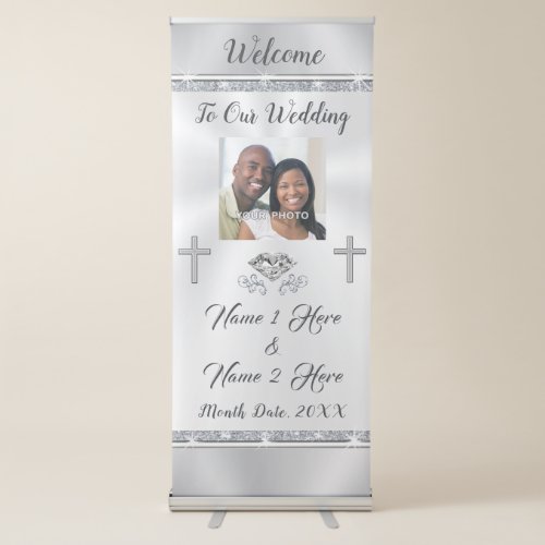 Photo Personalized Wedding Banners for Church