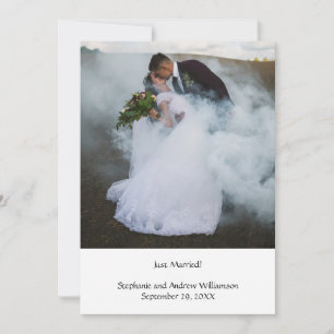 Photo Personalized Wedding Elopement Announcement