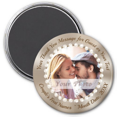 Photo Personalized Wedding Favors BULK Magnets