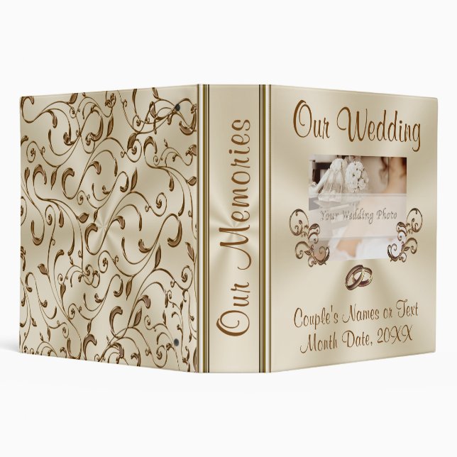 Photo, Personalized Wedding Romantic Photo Album,  3 Ring Binder (Background)