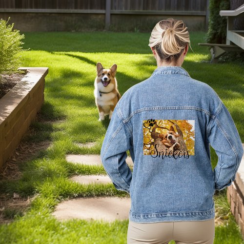 Photo Pet Dog Cat  Denim Jacket