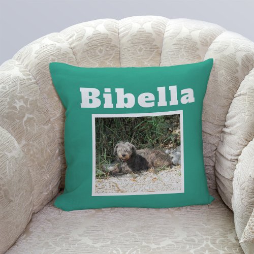 Photo Pet love gift throw pillow