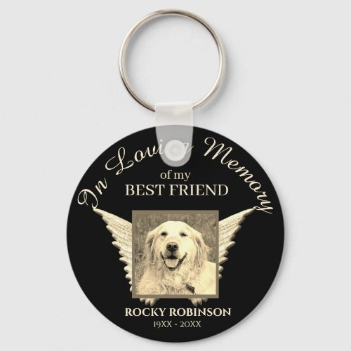 Photo Pet Memorial in Loving Memory Keychain