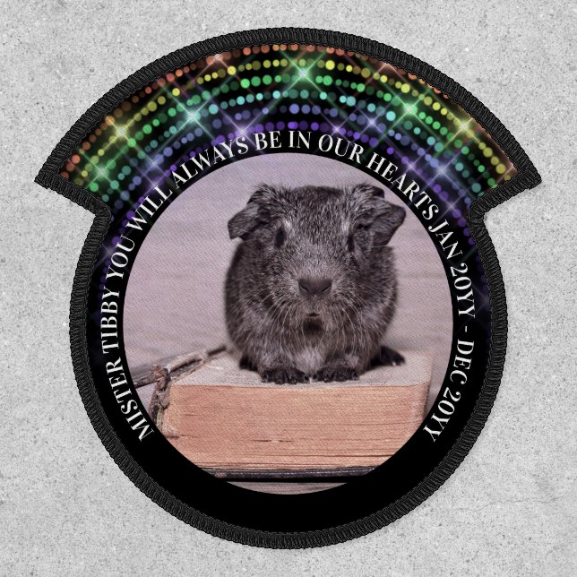 PHOTO PET Memorial Keepsake Rainbow Bridge Patch (Front)