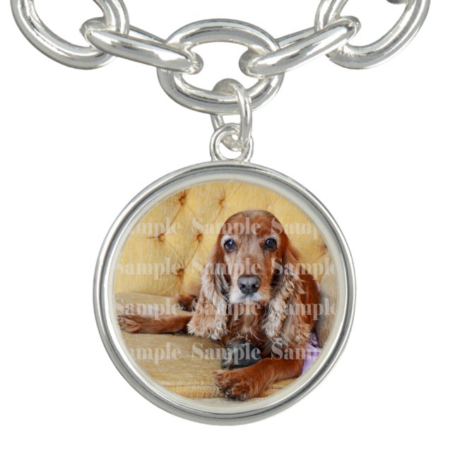 Photo pet memorial loss PERSONALIZE Charm Bracelet (Design)