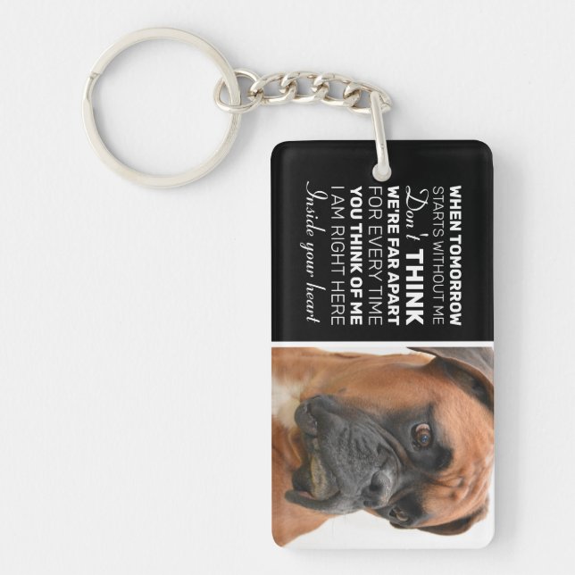 Photo Pet Memorial Remembrance Keychain (Front)