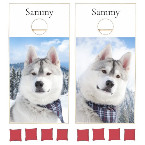 Photo Pet Name Cornhole Set