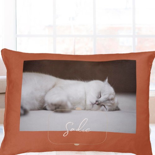 Photo  Pet Name Pet Bed  Boho Warm  Rust