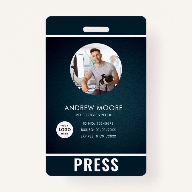 Photo Photographer Press Badge (Front)
