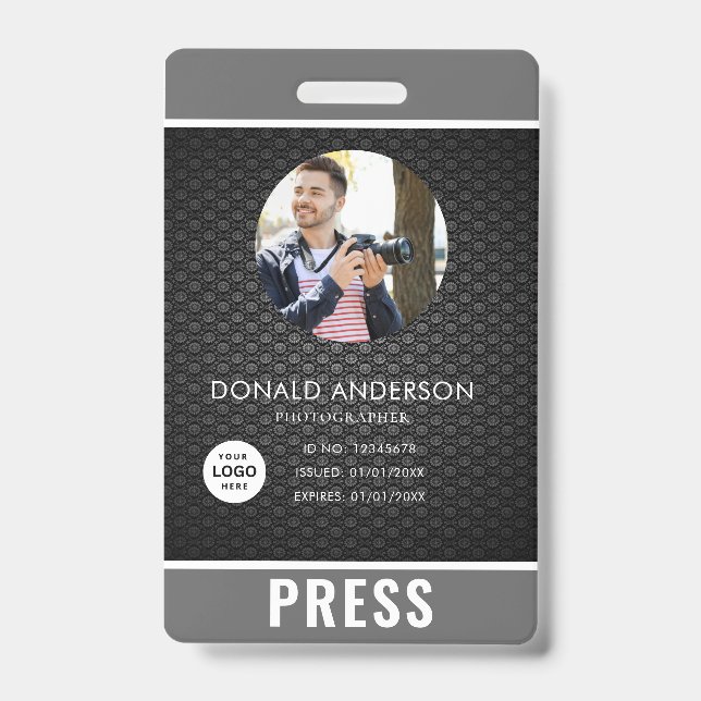 Photo Photographer Press Badge (Front)