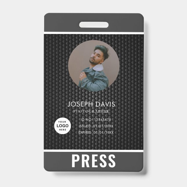 Photo Photographer Press Badge (Front)