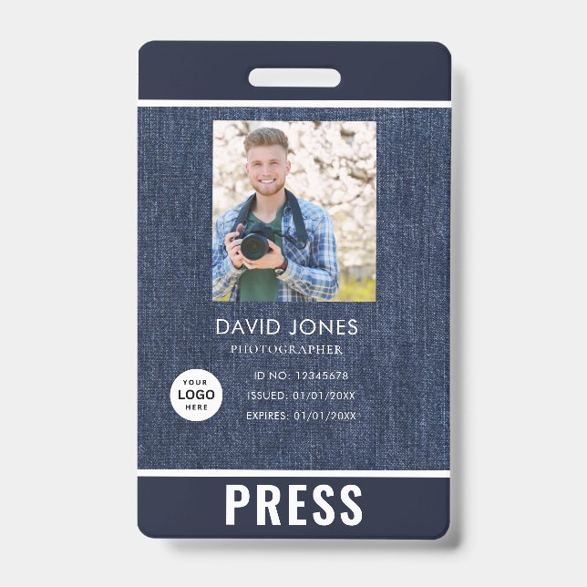 Photo Photographer Press Badge (Front)