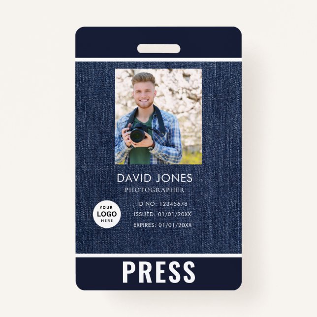 Photo Photographer Press Badge (Front)