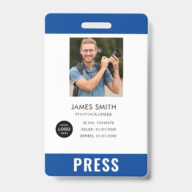 Photo Photographer Press Badge (Front)