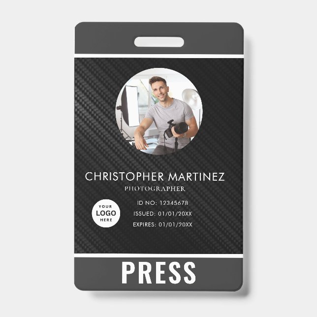 Photo Photographer Press Badge (Front)