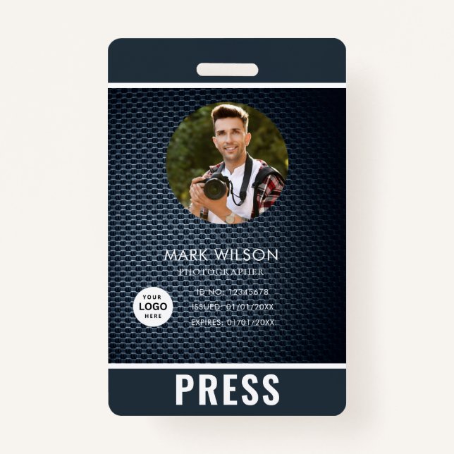 Photo Photographer Press Badge (Front)