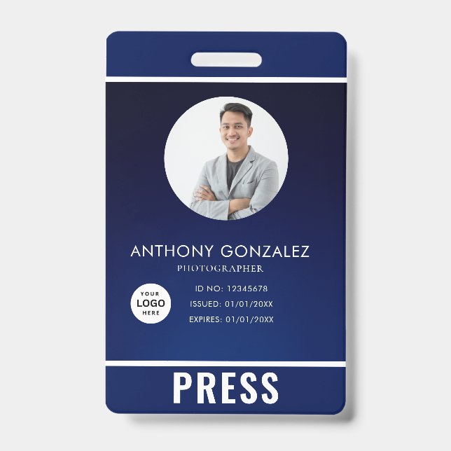 Photo Photographer Press Badge (Front)