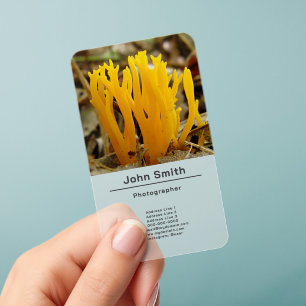 Photo & Photographer Vertical  Clear Business Cards
