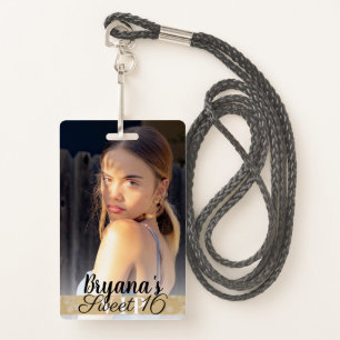 Photo Photography Gold VIP Birthday Party Pass Badge
