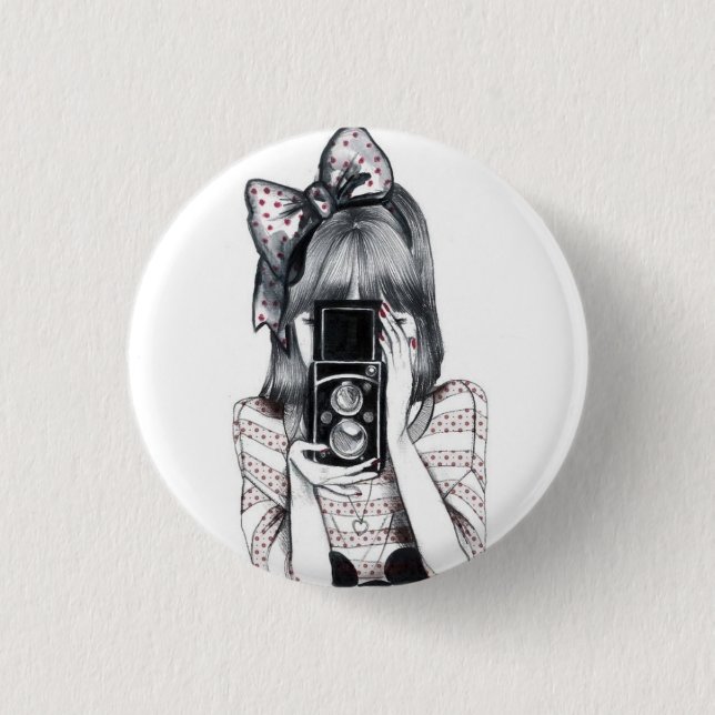 photo pinback button (Front)