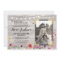 Photo Pink Birthday Floral Rustic Wood Invitations