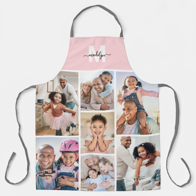 Photo Pink Monogram Apron (Front)