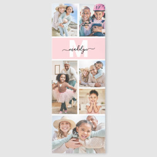 Photo Pink Monogram Bookmarks