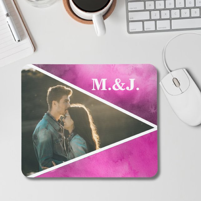 Photo Pink Monogram Mouse Pad (Creator Uploaded)