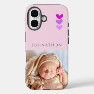 Photo Pink Personalized Phone iPhone 16 Case