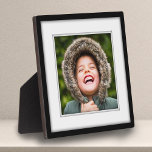 Photo Plaque With Stand Template Shadowed Inlay<br><div class="desc">Personalized Square Photo Portrait with Black Frame and a White Shadowed Inlay. Includes Built in Stand at rear.</div>