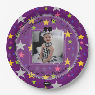 Photo Plate Soft Look Stars Birthday Plate HAMbWG