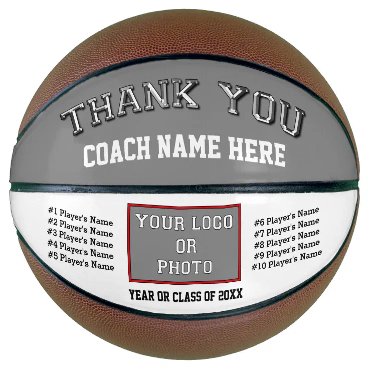 Photo, Player's Names Basketball Coach Gift Ideas | Zazzle