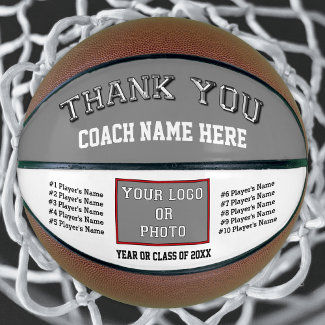 Photo, Player's Names Basketball Coach Gift Ideas