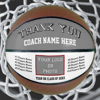 Photo  Player's Names Basketball Coach Gift Ideas by LittleLindaPinda at Zazzle