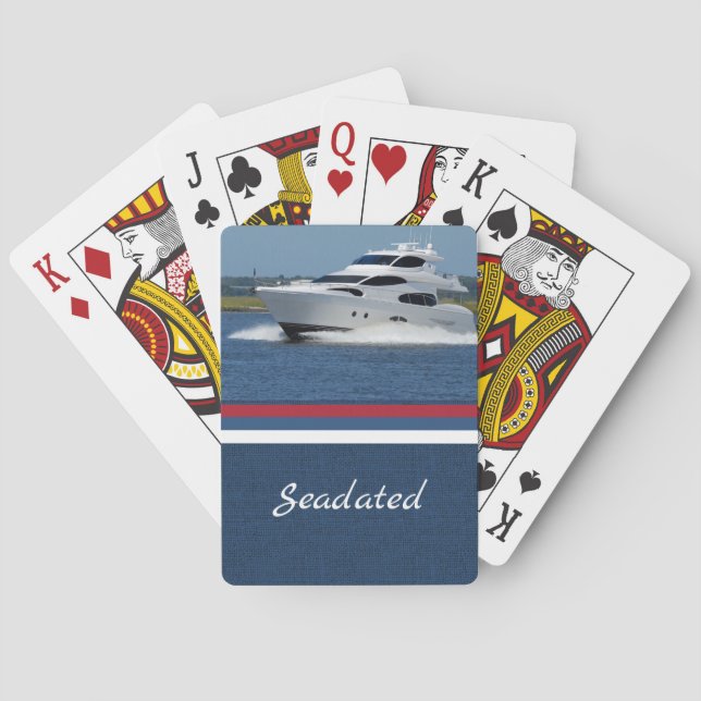 Photo playing Cards personalized with your Boat (Back)