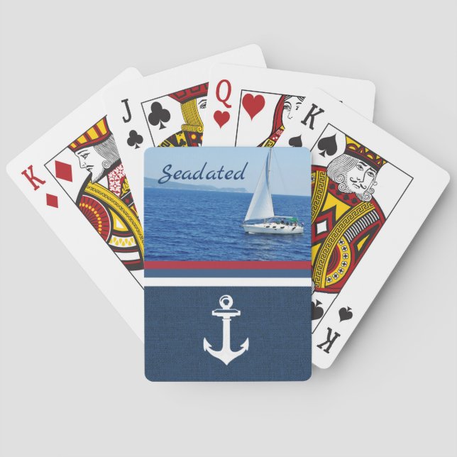 Photo playing Cards personalized with your Boat's (Back)