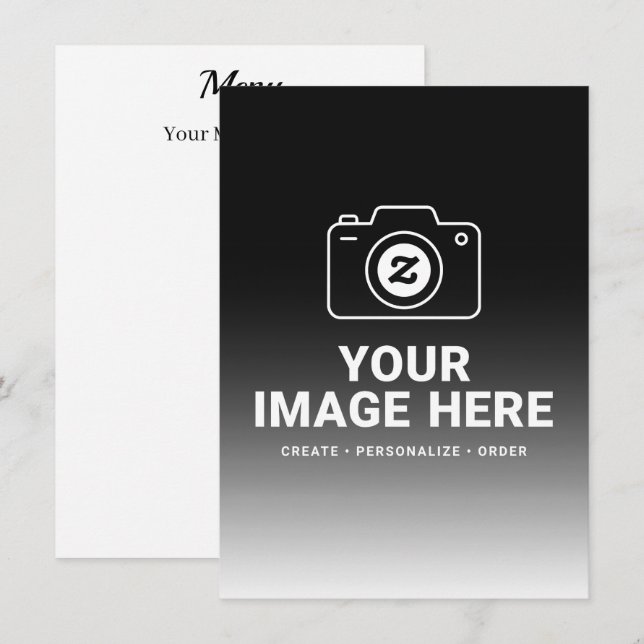 Photo Plus Custom Message Menu (Front/Back)