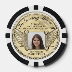 Photo Pocket Memorial in Loving Memory Poker Chips