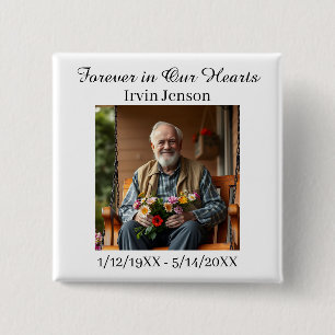 Photo & Poem Memorial Forever in our Hearts Button