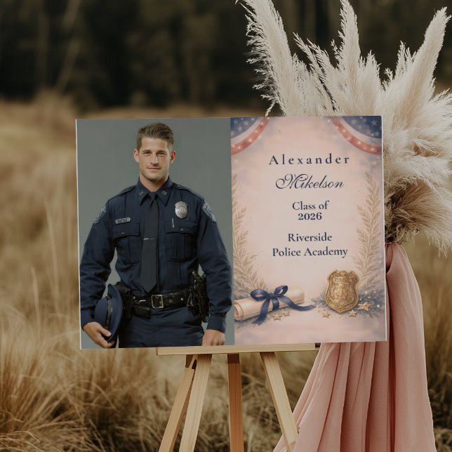 Photo Police Officer Academy Milestone Graduation Foam Board (Creator Uploaded)
