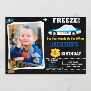Police Birthday Invitations Zazzle