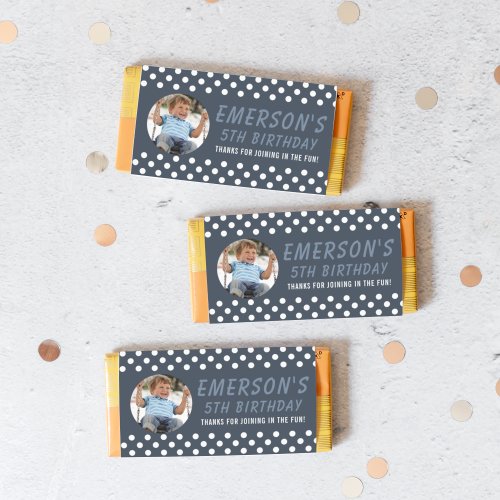 Photo Polka Dot Birthday Candy Bar Wrapper 