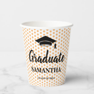 Photo Polka Dots Graduation Paper Cups