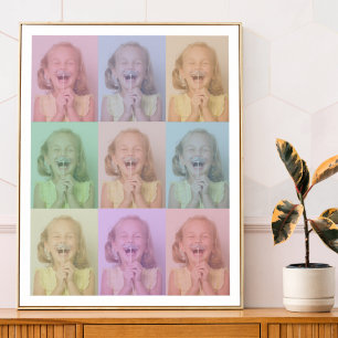 Photo Pop Art   Fun Kids Family Portrait Colorful Poster