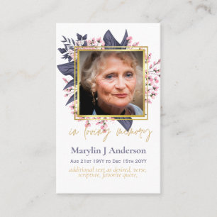 Photo Prayer Cards Memorial Celebration of Life
