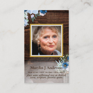 Photo Prayer Cards Memorial Celebration of Life