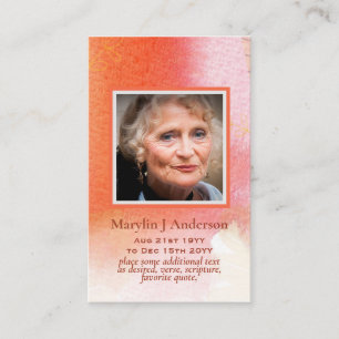 Photo Prayer Cards Memorial Celebration of Life
