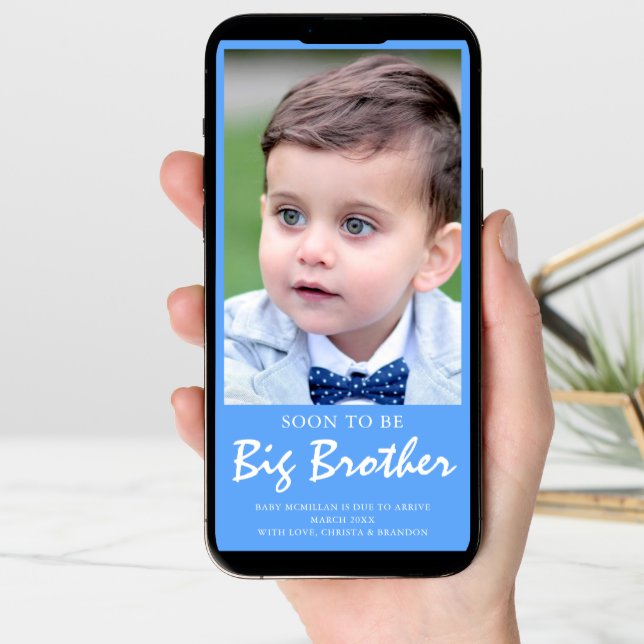 Photo Pregnancy Big Brother Blue Announcement (Front Digital)