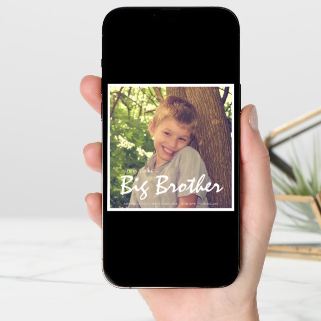 Photo Pregnancy Big Brother Blue Announcement (Front Digital)